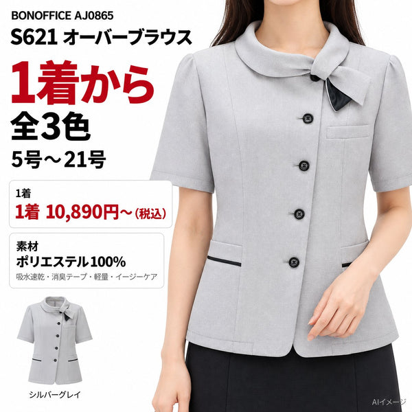 BONOFFICE S621 オーバーブラウス|AJ0865 1枚目 着用写真と価格・色数